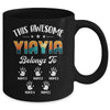 Personalized This Awesome Yiayia Belongs To Custom Kids Name Vintage Mothers Day Birthday Christmas Mug | siriusteestore