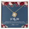 Love Knot Necklace 18K Yellow Gold Finish | Personalized Titi Necklace From Niece Nephew I've Loved You My Whole Life Floral Titi Birthday Mothers Day Christmas Customized Message Card | siriusteestore