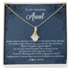 Alluring Beauty Necklace 18K Yellow Gold Finish | Personalized To My Amazing Aunt Necklace From Nephew Little Boy You Taught Me Right Mom Birthday Mothers Day Christmas Jewelry Customized Gift Box Message Card | siriusteestore