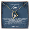 Forever Love Necklace 18K Yellow Gold Finish | Personalized To My Amazing Aunt Necklace From Niece Little Girl You Taught Me Right Mom Birthday Mothers Day Christmas Jewelry Customized Gift Box Message Card | siriusteestore