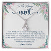 Alluring Beauty Necklace | Personalized To My Amazing Aunt Necklace From Niece Nephew Thank You For Everything You Do Aunt Mothers Day Birthday Christmas Customized Gift Box Message Card | siriusteestore