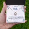 Love Knot Necklace | Personalized To My Amazing Aunt Necklace From Niece Nephew Thank You For Everything You Do Aunt Mothers Day Birthday Christmas Customized Gift Box Message Card | siriusteestore