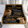 Personalized To My Amazing Bonus Daughter Blanket From Bonus Dad Stepdad Lion It A Big Hug Stepdaughter Birthday Gifts Christmas Customized Fleece Blanket | siriusteestore