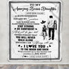 Personalized To My Amazing Bonus Daughter Blanket From Bonus Dad Stepdad Man It A Big Hug Stepdaughter Birthday Gifts Christmas Customized Fleece Blanket | siriusteestore