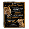 Personalized To My Amazing Bonus Daughter Blanket From Bonus Mom Stepmom Lion It A Big Hug Stepdaughter Birthday Gifts Christmas Customized Fleece Blanket | siriusteestore