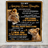 Personalized To My Amazing Bonus Daughter Blanket From Bonus Mom Stepmom Lion It A Big Hug Stepdaughter Birthday Gifts Christmas Customized Fleece Blanket | siriusteestore