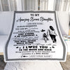 Personalized To My Amazing Bonus Daughter Blanket From Bonus Mom Stepmom Woman It A Big Hug Stepdaughter Birthday Gifts Christmas Customized Fleece Blanket | siriusteestore