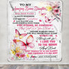 Personalized To My Amazing Bonus Daughter Blanket From Stepmom Stepdad Butterfly It A Big Hug Stepdaughter Birthday Gifts Christmas Customized Fleece Blanket | siriusteestore
