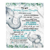 Personalized To My Amazing Bonus Daughter Blanket From Stepmom Stepdad Elephant It A Big Hug Stepdaughter Birthday Gifts Christmas Custom Fleece Blanket | siriusteestore