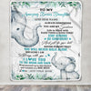 Personalized To My Amazing Bonus Daughter Blanket From Stepmom Stepdad Elephant It A Big Hug Stepdaughter Birthday Gifts Christmas Custom Fleece Blanket | siriusteestore
