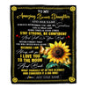 Personalized To My Amazing Bonus Daughter Blanket From Stepmom Stepdad Sunflower It A Big Hug Stepdaughter Birthday Gifts Christmas Customized Fleece Blanket | siriusteestore
