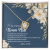 Love Knot Necklace 18K Yellow Gold Finish | Personalized To My Amazing Bonus Mom Necklace from Daughter Thank You Step Mom Jewelry Birthday Mothers Day Thanksgiving Christmas Customized Message Card | siriusteestore