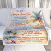 Personalized To My Amazing Bonus Son Blanket From Stepmom Stepdad Beach It A Big Hug Stepson Birthday Gifts Graduation Christmas Custom Fleece Throw Blanket | siriusteestore