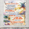 Personalized To My Amazing Bonus Son Blanket From Stepmom Stepdad Beach It A Big Hug Stepson Birthday Gifts Graduation Christmas Custom Fleece Throw Blanket | siriusteestore