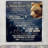 Personalized To My Amazing Bonus Son Blanket From Stepmom Stepdad Bear It A Big Hug Stepson Birthday Gifts Graduation Christmas Custom Fleece Throw Blanket | siriusteestore