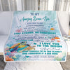 Personalized To My Amazing Bonus Son Blanket From Stepmom Stepdad Turtle It A Big Hug Stepson Birthday Gifts Graduation Christmas Custom Fleece Throw Blanket | siriusteestore