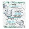 Personalized To My Amazing Daughter Blanket From Dad Mom Elephant It A Big Hug Daughter Birthday Gifts Graduation Christmas Custom Fleece Throw Blanket | siriusteestore
