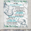 Personalized To My Amazing Daughter Blanket From Dad Mom Elephant It A Big Hug Daughter Birthday Gifts Graduation Christmas Custom Fleece Throw Blanket | siriusteestore
