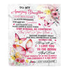Personalized To My Amazing Daughter Blanket From Dad Mom Mother Butterfly It A Big Hug Daughter Birthday Gifts Christmas Customized Fleece Throw Blanket | siriusteestore