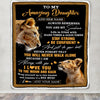 Personalized To My Amazing Daughter Blanket From Mom Mother Lion It A Big Hug Daughter Birthday Gifts Graduation Christmas Customized Fleece Throw Blanket | siriusteestore