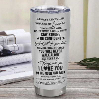 Personalized To My Amazing Daughter Tumbler From Dad Father Man It A Big Hug Daughter Birthday Gifts Graduation Christmas Custom Stainless Steel Travel Mug | siriusteestore