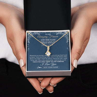 Alluring Beauty Necklace 18K Yellow Gold Finish | 2 | Personalized To My Amazing Fiancee Necklace From Fiance Promise Necklace Birthday Gifts For Fiancee For Her Valentines Christmas Custom Gift Box Message Card | https://siriusteestore.
