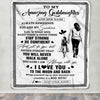 Personalized To My Amazing Goddaughter Blanket From Godmother Aunt Woman It A Big Hug Goddaughter Birthday Gifts Graduation Christmas Custom Fleece Blanket | siriusteestore