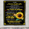 Personalized To My Amazing Goddaughter Blanket From Godmother Uncle Sunflower It A Big Hug Goddaughter Birthday Gifts Christmas Customized Fleece Blanket | siriusteestore