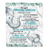 Personalized To My Amazing Godson Blanket From Godmother Aunt Elephant It A Big Hug Godson Birthday Gifts Graduation Christmas Customized Fleece Blanket | siriusteestore