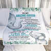 Personalized To My Amazing Godson Blanket From Godmother Aunt Elephant It A Big Hug Godson Birthday Gifts Graduation Christmas Customized Fleece Blanket | siriusteestore