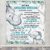 Personalized To My Amazing Godson Blanket From Godmother Aunt Elephant It A Big Hug Godson Birthday Gifts Graduation Christmas Customized Fleece Blanket | siriusteestore