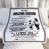 Personalized To My Amazing Godson Blanket From Godmother Aunt Woman It A Big Hug Godson Birthday Gifts Graduation Christmas Customized Fleece Throw Blanket | siriusteestore