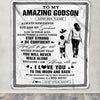 Personalized To My Amazing Godson Blanket From Godmother Aunt Woman It A Big Hug Godson Birthday Gifts Graduation Christmas Customized Fleece Throw Blanket | siriusteestore