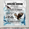 Personalized To My Amazing Godson Blanket From Godmother Uncle Eagle It A Big Hug Godson Birthday Gifts Graduation Christmas Customized Fleece Throw Blanket | siriusteestore