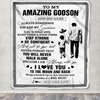 Personalized To My Amazing Godson Blanket From Uncle Godfather Man It A Big Hug Godson Birthday Gifts Graduation Christmas Customized Fleece Throw Blanket | siriusteestore