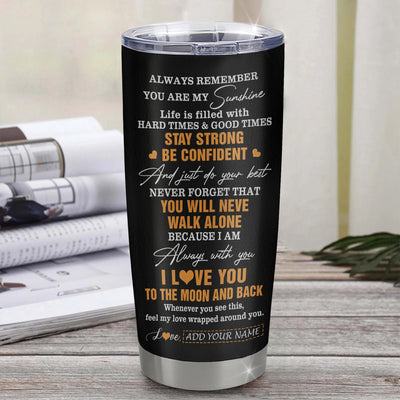 Personalized To My Amazing Godson Gifts Tumbler From Godfather Uncle Lion It A Big Hug Godson Birthday Gifts Graduation Christmas Custom Stainless Steel Travel Mug | siriusteestore