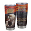 Personalized To My Amazing Godson Tumbler From Godmother Uncle Aunt Never Forget I Love You Wolf Godchild Birthday Gifts Graduation Graduation Christmas Travel Mug | siriusteestore