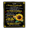 Personalized To My Amazing Granddaughter Blanket From Grandma Grandpa Sunflower It A Big Hug Granddaughter Birthday Gifts Christmas Custom Fleece Blanket | siriusteestore