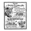 Personalized To My Amazing Granddaughter Blanket From Grandma Grandpa White Tiger It A Big Hug Granddaughter Birthday Gifts Christmas Custom Fleece Blanket | siriusteestore