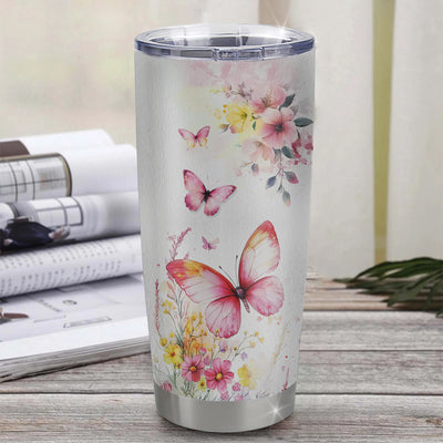 Personalized To My Amazing Granddaughter Tumbler From Grandma Grandpa Butterfly It A Big Hug Granddaughter Birthday Gifts Christmas Custom Stainless Steel Insulated Mug | siriusteestore