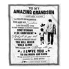 Personalized To My Amazing Grandson Blanket From Grandpa Papa Man It A Big Hug Grandson Birthday Gifts Graduation Christmas Customized Fleece Throw Blanket | siriusteestore