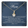 Alluring Beauty Necklace 18K Yellow Gold Finish | 1 | Personalized To My Amazing Mom Necklace From Daughter Daughter You Taught Me Right Mom Birthday Mothers Day Christmas Jewelry Gift Box Message Card | siriusteestore