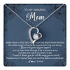 Forever Love Necklace 14K White Gold Finish | 1 | Personalized To My Amazing Mom Necklace From Daughter Daughter You Taught Me Right Mom Birthday Mothers Day Christmas Jewelry Gift Box Message Card | siriusteestore