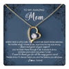 Forever Love Necklace 18K Yellow Gold Finish | 1 | Personalized To My Amazing Mom Necklace From Daughter Daughter You Taught Me Right Mom Birthday Mothers Day Christmas Jewelry Gift Box Message Card | siriusteestore