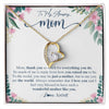 Forever Love Necklace 18K Yellow Gold Finish | 1 | Personalized To My Amazing Mom Necklace From Daughter Son Thank You For Everything You Do Mom Mothers Day Birthday Christmas Customized Gift Box Message Card | siriusteestore