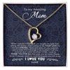 Forever Love Necklace 18K Yellow Gold Finish | 1 | Personalized To My Amazing Mom Necklace From Son When I Was A Little Boy Mom Birthday Mothers Day Christmas Jewelry Customized Gift Box Message Card | siriusteestore