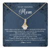 Alluring Beauty Necklace 18K Yellow Gold Finish | 1 | Personalized To My Amazing Mom Necklace From Son You Taught Me Right Mom Birthday Mothers Day Christmas Pendant Jewelry Customized Box Message Card | siriusteestore