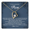 Forever Love Necklace 18K Yellow Gold Finish | 1 | Personalized To My Amazing Mom Necklace From Son You Taught Me Right Mom Birthday Mothers Day Christmas Pendant Jewelry Customized Box Message Card | siriusteestore