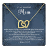 Interlocking Hearts Necklace 18K Yellow Gold Finish | 1 | Personalized To My Amazing Mom Necklace From Son You Taught Me Right Mom Birthday Mothers Day Christmas Pendant Jewelry Customized Box Message Card | siriusteestore