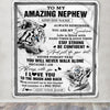 Personalized To My Amazing Nephew Blanket From Aunt Uncle Auntie White Tiger It A Big Hug Nephew Birthday Gifts Christmas Customized Fleece Throw Blanket | siriusteestore